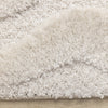 Lincoln Modern Luxurious Plush White Curves Area Rug - 5'3" x 7'7"|Carpette moderne, luxueuse et moelleuse Lincoln blanche à motif de courbes - 5 pi 3 po x 7 pi 7 po