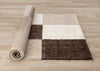 Fairmont Brown Beige White Checkered Rug, 6'7" x 9'6" Indoor Area Rug | Tapis Fairmont a carreaux brun beige blanc, 6'7'' x 9'6''