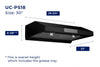 Hauslane | Chef 30-in Ducted Black Stainless Steel Undercabinet Range Hood | Hauslane | Hotte de cuisine sous-meuble a conduit de 76 cm en acier inoxydable noir