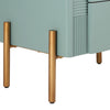 Lila Modern Nightstand with Storage Drawers and Metal Handles,Green | Lila Table de Nuit Moderne avec Tiroirs de Rangement et Poignees Metalliques, Vert
