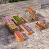 Costway Raised Garden Bed Wood Rectangular Planter Box With 2 Drainage Holes Outdoor