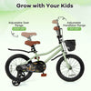 Costway 16" Kid's Bike With Training Wheels Adjustable Handlebar & Seat Handbrake Green