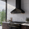 Forno Venezia 36 Inch Wall-Mounted Range Hood, Black-FRHWM5503-36BLK | Hotte de cuisiniere murale Venezia de 36 po, noir-FRHWM5503-36BLK