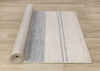 Covington Beige Grey Striped Design Rug, 7'10" x 10'6" Indoor Area Rug | Tapis Covington beige et gris a rayures, 7'10" x 10'6"