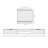 Nordika Slim 72" Wall-Mounted TV Stand with 2 Storage Cabinets - Natural Blonde Oak | Meuble pour téléviseur mural mince Nordika de 72 po avec 2 armoires de rangement - chêne blond naturel