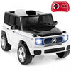 Costway Licensed Mercedes-benz Eqg Kids Ride On Car With Remote Control Detachable Battery White