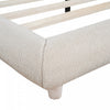 Sophie Teddy Fleece Upholstered Platform Bed with Soft Fabric and Sturdy Frame,Full Size,Beige Full Bed  | Lit plateforme Sophie rembourre en polaire Teddy avec tissu doux et cadre robuste, taille Full, beige