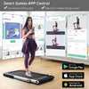 Superfit 2.25hp 2 In 1 Dual Display Folding Treadmill Jogging Machine W/app Control Silver