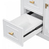 Olivia 30" Bathroom Vanity with Ceramic Sink and Solid Rubberwood, White | Olivia Meuble-lavabo de 30" avec vasque en ceramique et bois caoutchouc massif, Blanc