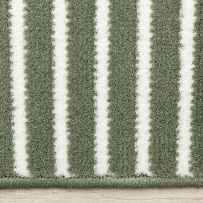Forte Green White Modern Geometric Arches Area Rug - 7'9\" x 10'6\"