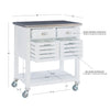 Robbin Wood Kitchen Bar Cart Storage - White|Chariot-bar de rangement Robbin en bois pour la cuisine - blanc