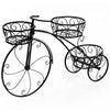 Costway Tricycle Plant Stand Flower Pot Cart Holder Parisian Style Displaying