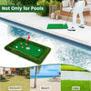 Costway Rectangular Floating Golf Green For Pool Includes Golf Hitting Mat 6 Golf Balls