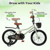 Costway 18" Kid's Bike With Training Wheels Adjustable Handlebar & Seat Handbrake Green