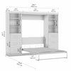 Bestar Pur 109" Full Murphy Bed and 2 Shelving Units with Drawers - Black Walnut|Lit double escamotable Pur de Bestar de 109 po avec 2 meubles à tablettes et tiroirs - noyer noir