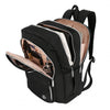 Swissdigital Design Smart Backpack KATY ROSE - Rucksack with Integrated Charging Port - Black Platinum