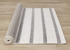 Covington Grey White Striped Rug, 5'3" x 7'7" Indoor Area Rug | Tapis Covington Raye Gris Blanc, 5'3" x 7'7"