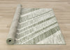 Florence Green White Distressed Chevron Design Rug, 5'3" x 7'4" Indoor Area Rug | Tapis Florence vert et blanc a motif chevron vieilli, 5'3" x 7'4"