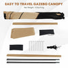 Costway 6.7 Ft X 6.7 Ft 4-panel Pop Up Camping Gazebo Quick-set With 2 Sunshade Cloths Coffee