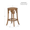 Rae Backless Rattan Counter-Height Stool - Natural|Tabouret Rae de hauteur comptoir en rotin et sans dossier - naturel