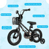 Costway 14" Kid's Bike With Training Wheels Adjustable Handlebar & Seat Handbrake Black
