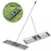 Costway Lawn Leveling Rake 36" X 10" Heavy Duty Level Lawn Tool For Garden Backyard/lawn Silver