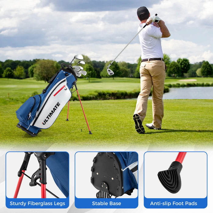 Costway Men's Complete Golf Clubs Package Set 10 Pieces Includes Alloy Driver