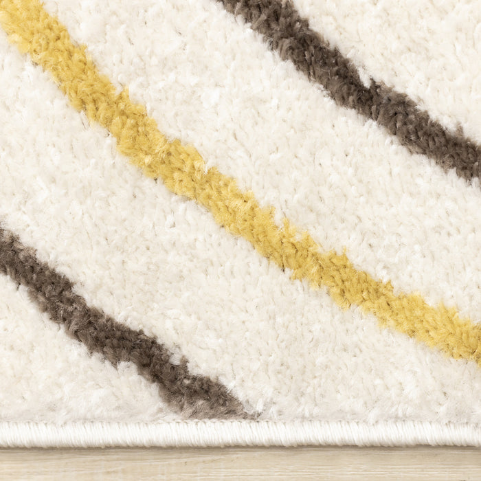 Marley Multi-Colour Double Rainbow Area Rug - 5'3\" x 7'7\"
