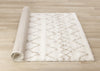 Taylor Cream Brown Lattice Shag Rug, 5'3" x 7'7" Indoor Area Rug | Tapis Taylor creme en treillis marron, 5'3" x 7'7"