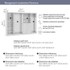 Bestar Florence 121" Modular Walk-In Closet System with Rods, Shelves and Drawers Shaker Style - White|Système de pièce-penderie modulaire Florence de Bestar de 121 po avec tringles, tablettes et tiroirs de style Shaker - blanc