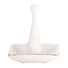 Porcelain Square Cat Ring Holder - White and Gold|Porte-bagues chat carré en porcelaine - blanc et doré