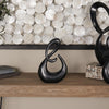 Metal 12" Knot Sculpture - Black|Sculpture nœud de 12 po en métal - noire
