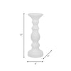 Ceramic 12" Dimpled Candle Holder - White|Bougeoir de 12 po en céramique avec fossettes - blanc