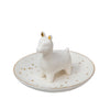 Ceramic Llama Trinket Tray - White|Plateau à babioles lama en céramique - blanc