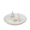 Ceramic Dog Trinket Tray - White|Plateau à babioles chien en céramique - blanc