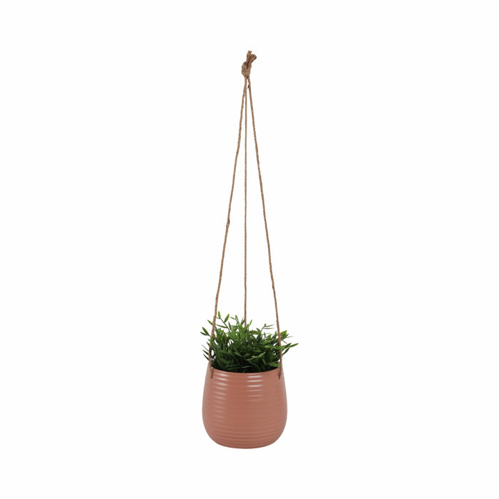 Ceramic 6\" Hanging Planter - Dusty Rose