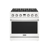 Thor Kitchen 6.1 Cu. Ft. Contemporary Professional Built-In Gas Range - White - ARG36W | Cuisinière à gaz encastrée professionnelle contemporaine Thor Kitchen de 6,1 pi3 - blanche - ARG36W