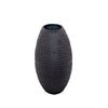 Glass 8" Textured Vase - Black | Vase texturé de 8 po en verre - noir
