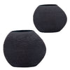 Glass 8" Textured Vase - Black | Vase texturé de 8 po en verre - noir