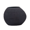 Glass 8" Textured Vase - Black | Vase texturé de 8 po en verre - noir