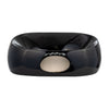 Ceramic 11" Oval Vase - Shiny Black | Vase ovale de 11 po en céramique - noir lustré