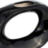 Ceramic 11" Oval Vase - Shiny Black | Vase ovale de 11 po en céramique - noir lustré