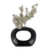 Ceramic 11" Oval Vase - Shiny Black | Vase ovale de 11 po en céramique - noir lustré