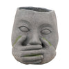 Resin 9" No Speak Planter - Grey|Cache-pot « No Speak » de 9 po en résine - gris