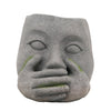 Resin 9" No Speak Planter - Grey|Cache-pot « No Speak » de 9 po en résine - gris