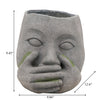 Resin 9" No Speak Planter - Grey|Cache-pot « No Speak » de 9 po en résine - gris