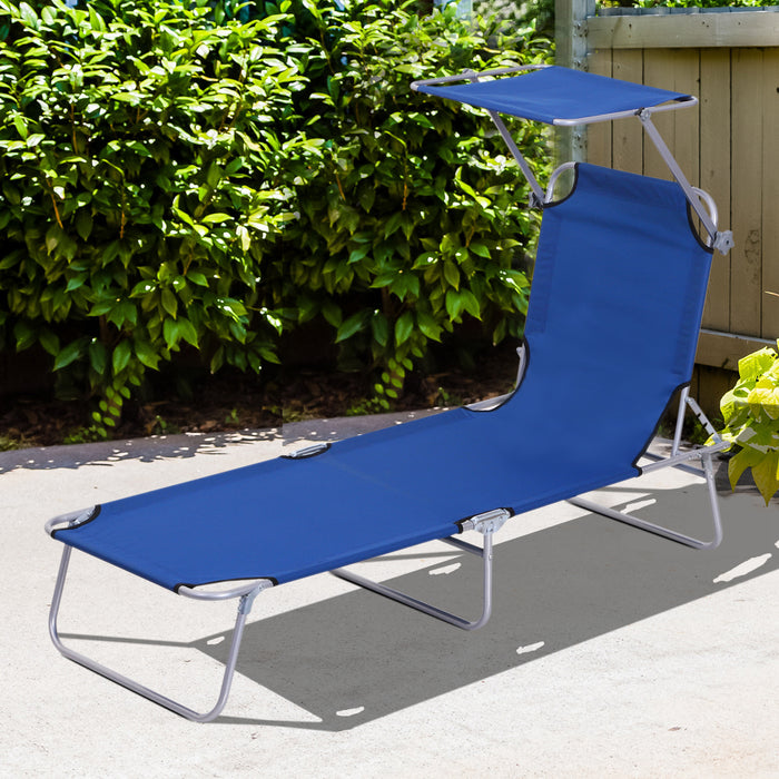Outsunny Outdoor Lounge Chair Blue