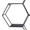 Iron Metal 26" Hexagon Wall Shelf - Black | Étagère murale hexagonale de 26 po en fer métallique - noire