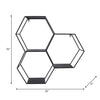 Iron Metal 26" Hexagon Wall Shelf - Black | Étagère murale hexagonale de 26 po en fer métallique - noire