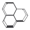 Iron Metal 26" Hexagon Wall Shelf - Black | Étagère murale hexagonale de 26 po en fer métallique - noire